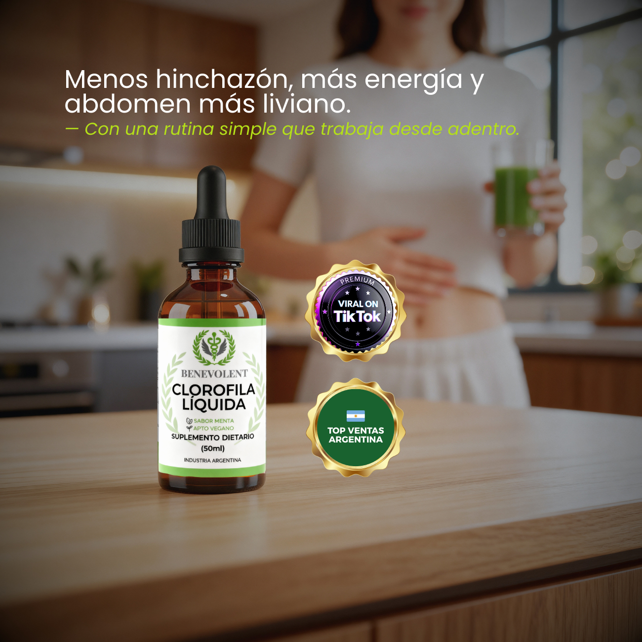 Clorofila Benevolent | Olvidate de la hinchazón en días